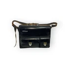 ? VINTAGE NIKON FB-5 FB5 HARD BLACK LEATHER CAMERA BAG CASE - FL