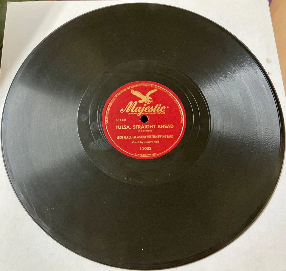 Leon McAuliffe & Western Swing Band 78 Tulsa Straight Ahead MAJESTIC M- HEAR - Image 2 of 3