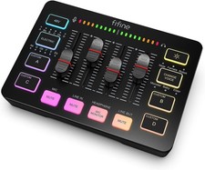 Gaming Audio Mixer, Streaming RGB PC Mixer with XLR Microphone Interface, Indivi