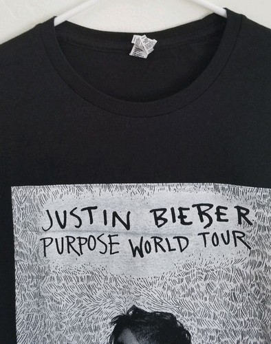 JUSTIN BIEBER Purpose 2016 World Tour Concert T-Shirt S Black Dance Pop Music - Picture 5 of 12