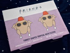 *SEALED* Friends TV Show Turkey Shaped Fizzers 2x50g Tropical Scented Bath Bombs