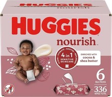 Huggies Nourish Scented Baby Wipes All sizes