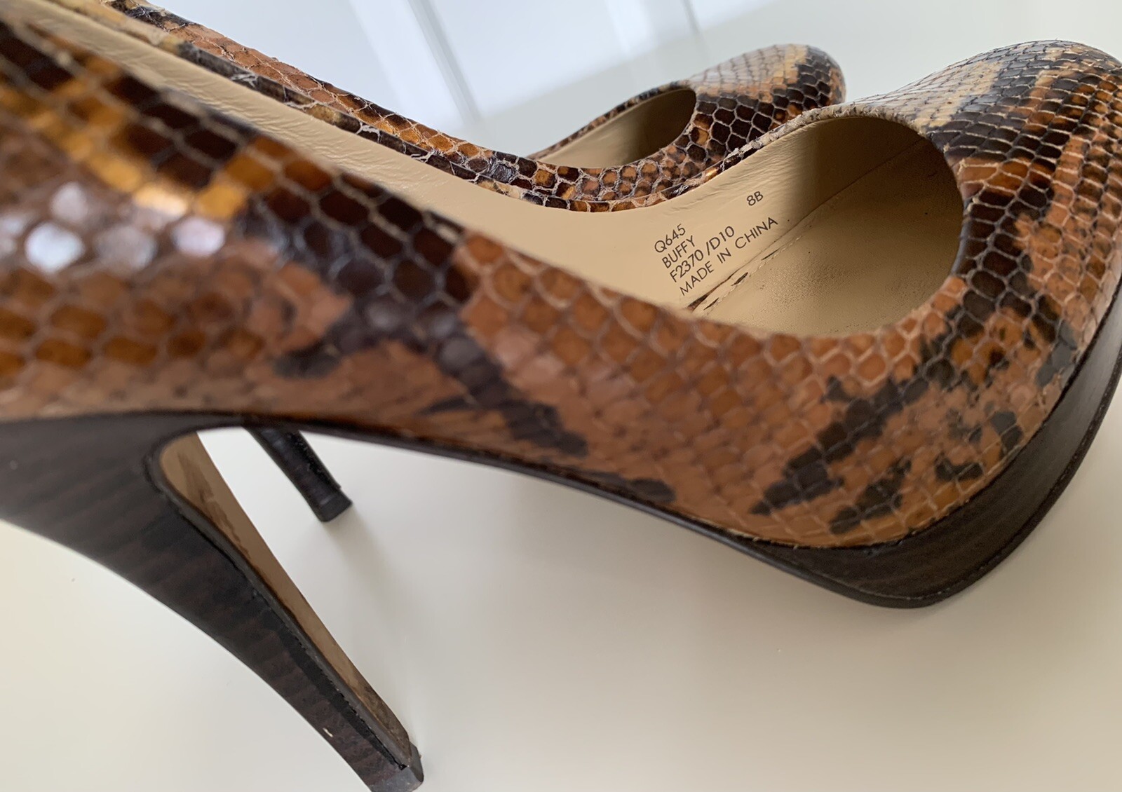 Python Skin Heels Coach Buffy High Heels Pumps Brown Snake Skin/PyThon… - Gem