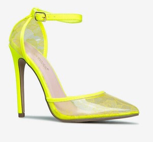 High Heel Pointed-Toe 5in Stiletto Women’s Yellow US 11 (247)