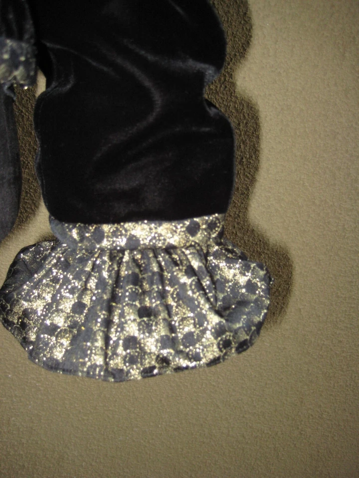 Вечерний черный бархат куртка черный/золотой металлический sach верхний 2 изделия комплект 10 - Изображение 3 из 4