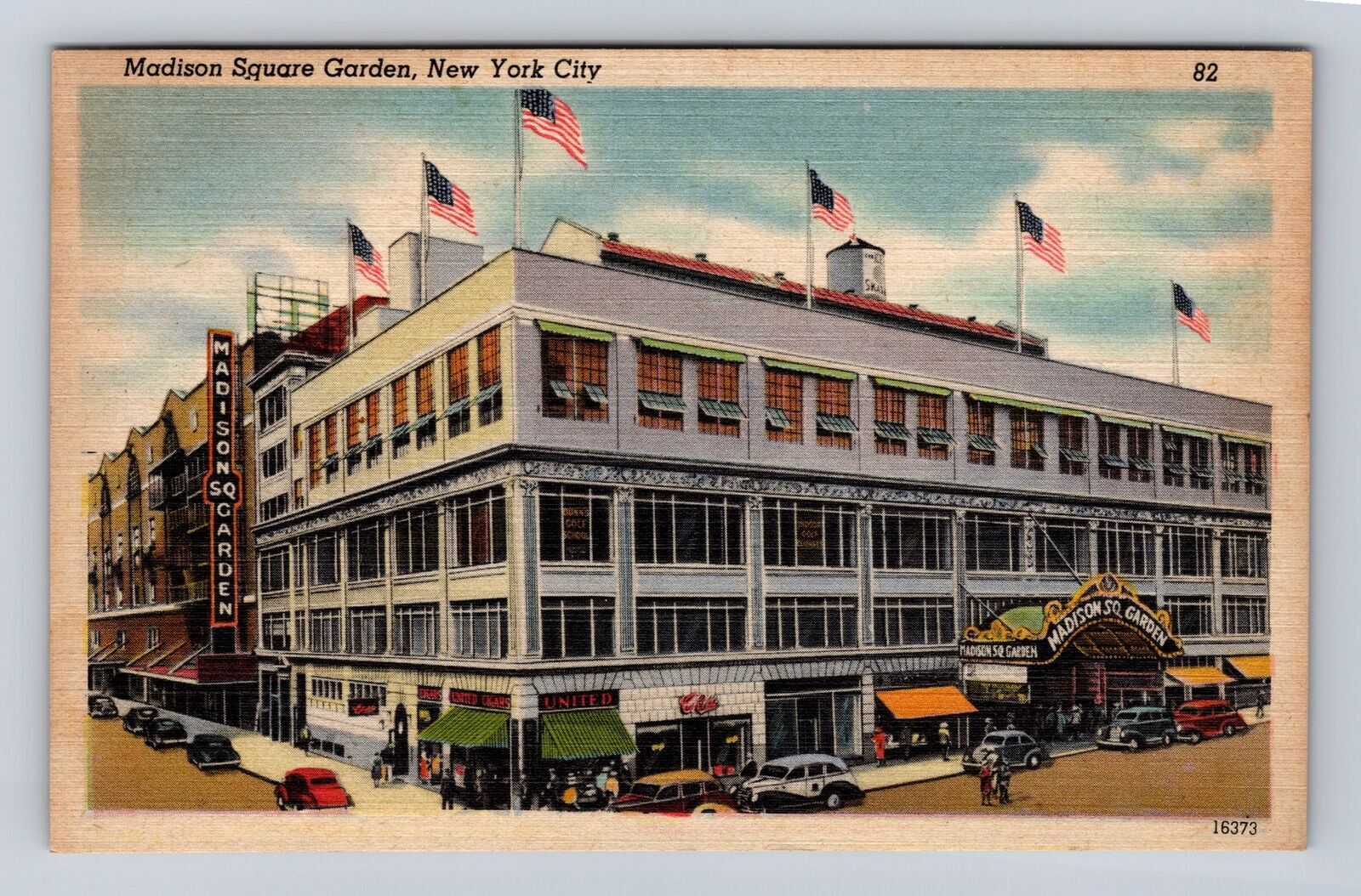 New York City NY, Madison Square Garden, Antique, Vintage Souvenir Postcard