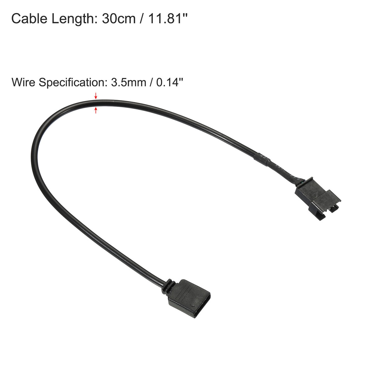 4 Pin 12V 30cm Long Computer Motherboard Interface to SM4P Male