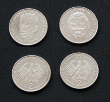 Deutschland 1992, Kurt Schumacher & Ludwig Erhard, 2 DM