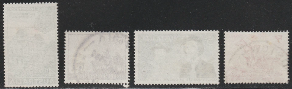 Australia 1959-60 SC# 333 - 336 - Four different stamps - Used Lot # 069 - Image 2 of 2