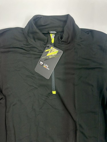Helly Hansen Black Base layer Top XL- LIFA Half Zip - Picture 6 of 7