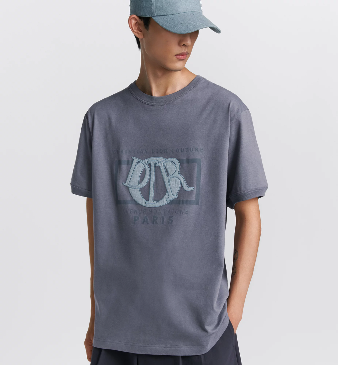Christian Dior Relaxed-Fit TShirt Gray Cotton Jersey | eBay
