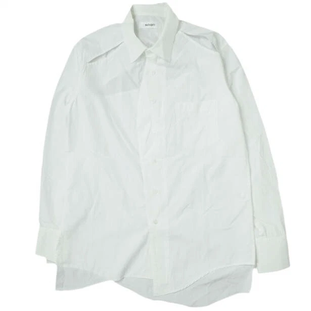 sulvam 22SS Japan Slash collar shirt SP-B01-001 S WHITE asymmetric regular