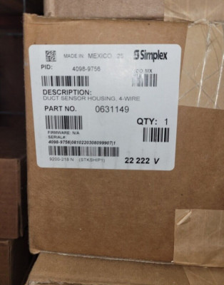 Simplex Duct Sensor Housing 4-Wire 4098-9756 0631149