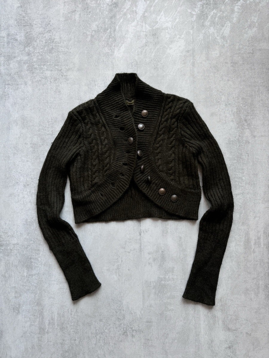 Indian Rose Cardigan Mohair/wool/acrylic Cropped Sweater Womens