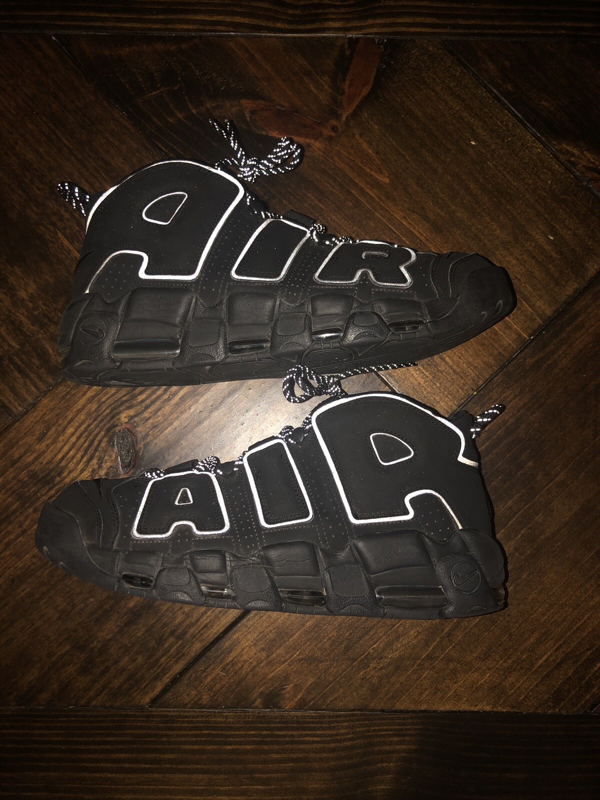 uptempo black reflective