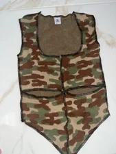 1XBlue Camo Army Knit Tank Vest Top Knitted Fezzy Y2K Festival Look M