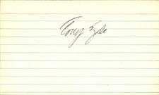 Tony Zale World Middleweight Boxer d.1997 Signed/Auto 3x5 Index Card 162719