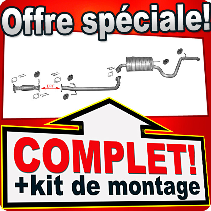 Silencieux échappement Hyundai i30 break anti-corrosion pour version FAP