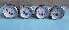 2 52mm Electrical Oil Pressure Temperature Volt Fuel Gauge -white Face