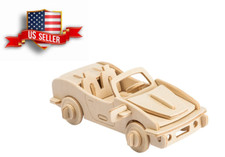 Wooden 3D Wood Puzzel Diy Kit Kids Handcraft Toy Brain Teaser Car Craft Gift Fun