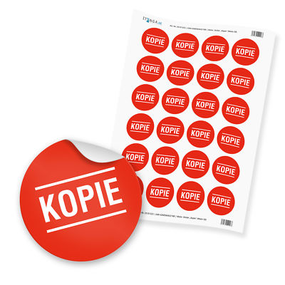 24x itenga Hinweis Aufkleber Sticker KOPIE Motiv 59 Kennzeichnung Unterlagen
