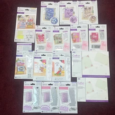 Lot of 16 Crafters Companion Gemini Dies Stamps Flower Create A Card Papercraft