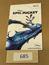 Epic Mickey- Nintendo Wii - Manual Only  NO GAME 