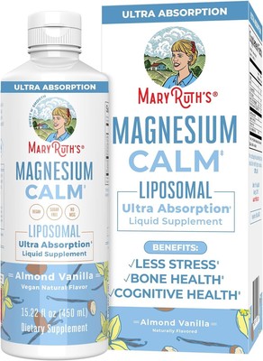 Mary Ruth s Magnesium Calm Supplement Liposomal Liquid Less Stress - 30 Servings