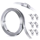 Diy Hose Clamp System, 304 Stainless Steel Worm Gear Hose Clamps Large