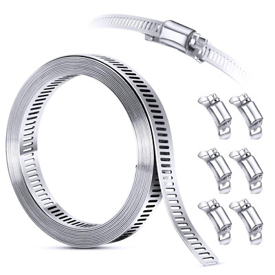 Diy Hose Clamp System, 304 Stainless Steel Worm Gear Hose Clamps Large