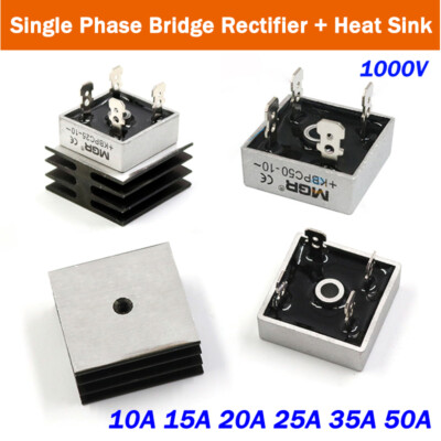 KBPC Series 10A/15A/20A/25A/35A/50A Single Phases Diode Bridge Rectifier 1000V