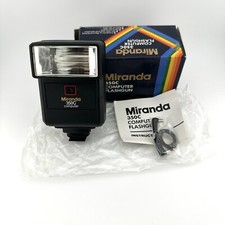 Vtg Miranda 350C Computer Flashgun w Box Manual Cord Photography Camera UNTESTED