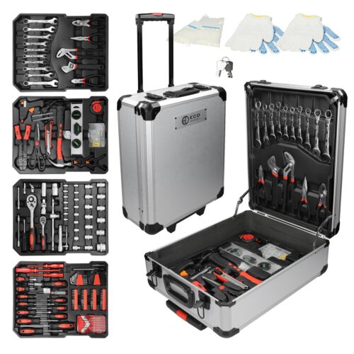 Boîte à outils 949 pièces boîte à outils kit d'outils chariot boîte à outils aluminium - Photo 1/6