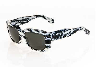🍀BALENCIAGA PARIS Zebra Rectangular Unisex Sunglasses BB0072S 006