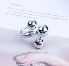 925 Silver Ring, Chunky Adjustable Ring, Bypass Ring, Stacking Rings, Statement