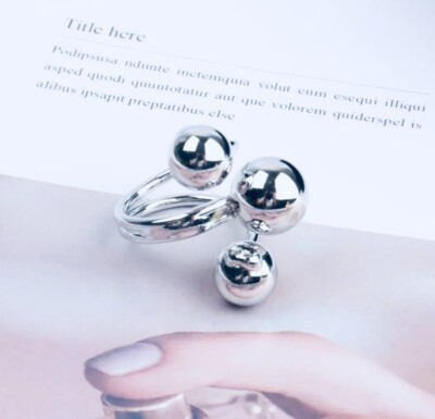 925 Silber Ring, klobiger verstellbarer Ring, Bypassring, Vorsteckringe, Statement