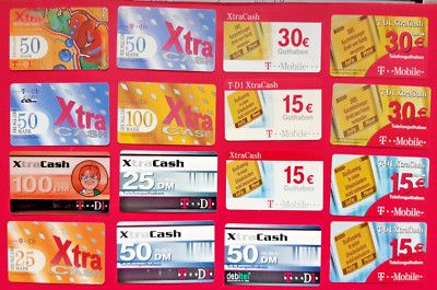 16 Phone Cards Germany Prepaid Card T...D1 XtraCash P14