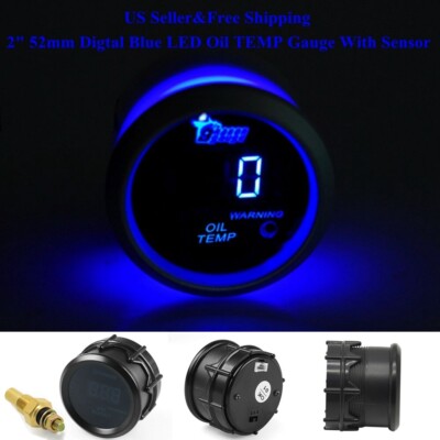 Temperature Gauge For Car Find New 2" 52mm Electric Oil Temp Temperature Gauge Blue Led 50-150 Celsius W/sensor In Wuhu Engine Temp Gauge - Foto 12