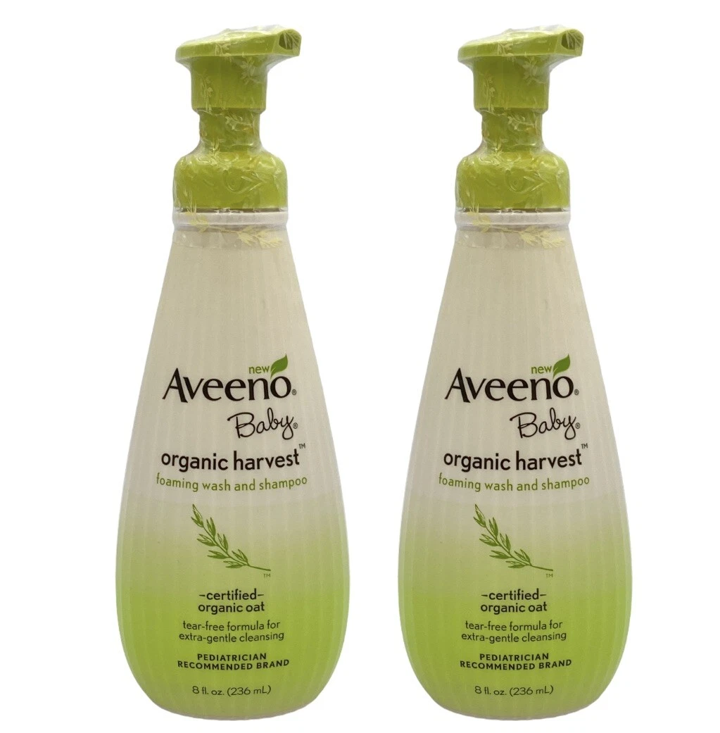 LOT of 2 Aveeno Baby Organic Harvest Foaming Wash Shampoo 8 oz Discontinued
Opens in a new window or