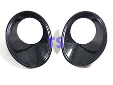 Black Carbon Carbon Fog Lamp Spot Light Cover For Nissan Juke Hatchback 2012-15