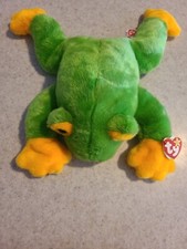 Vintage 1998 Ty Beanie Babies SMOOCHY THE FROG Retired w/ Tag  xl in size 