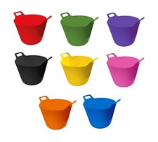 26L FLEXI TUB, TRUG, BUCKET, FEED, WATER, 5 SIZES, CHOOSE YOUR COLOUR