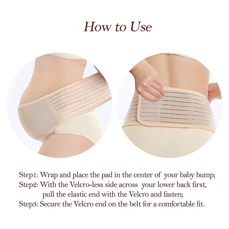 2X(Maternity Support Belt Breathable Pregnancy Belly Band Abdominal ...