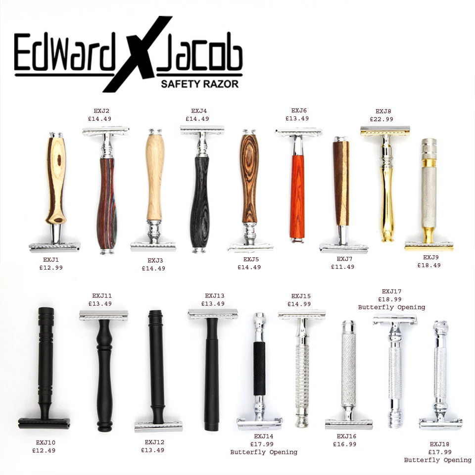 EXJ-Heavy Duty Double Edge Safety Razor Clean and Perfect Edges - Granddad Style