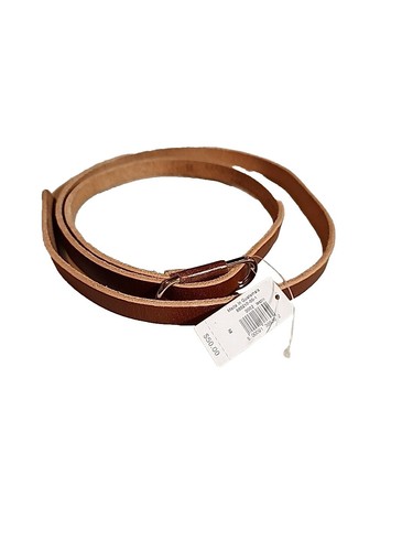 Banana Republic Belt Linen Natural Boho Wood Buckle Wide  display picture 2
