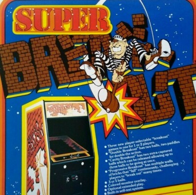 Super Breakout Arcade Flyer Original Video Game Art Retro Gaming