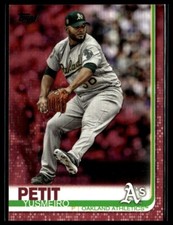 2019 Topps 637 Yusmeiro Petit Oakland Athletics Mother's Day Pink 45/50
