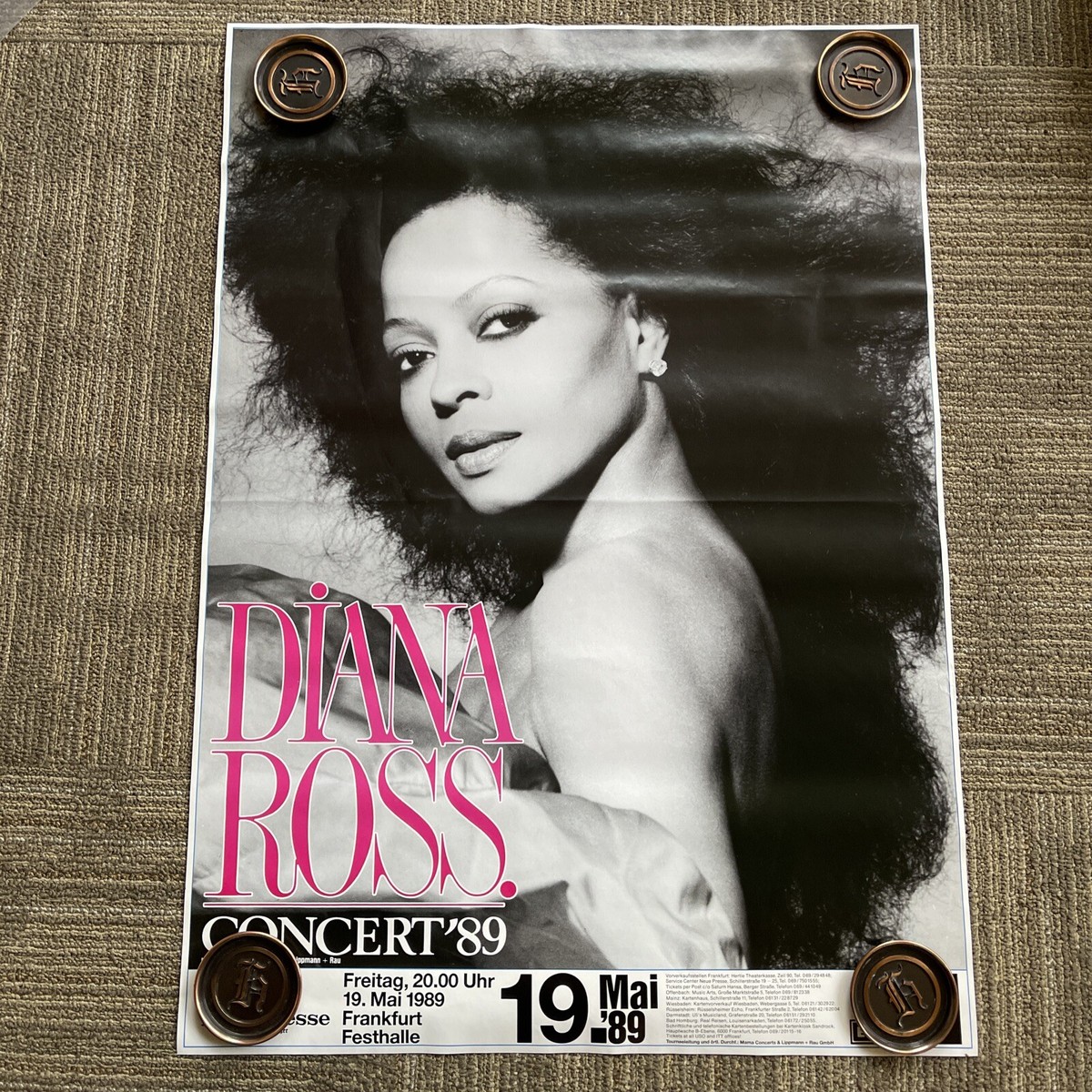 158 1989 Diana Ross Record Store Tour Promo Poster UK 23” X 33” | eBay