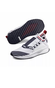 Puma TSUGI Jun Sport Stripes Men 11.5 New White Red Lifestyle Sneakers  367519-01 | eBay