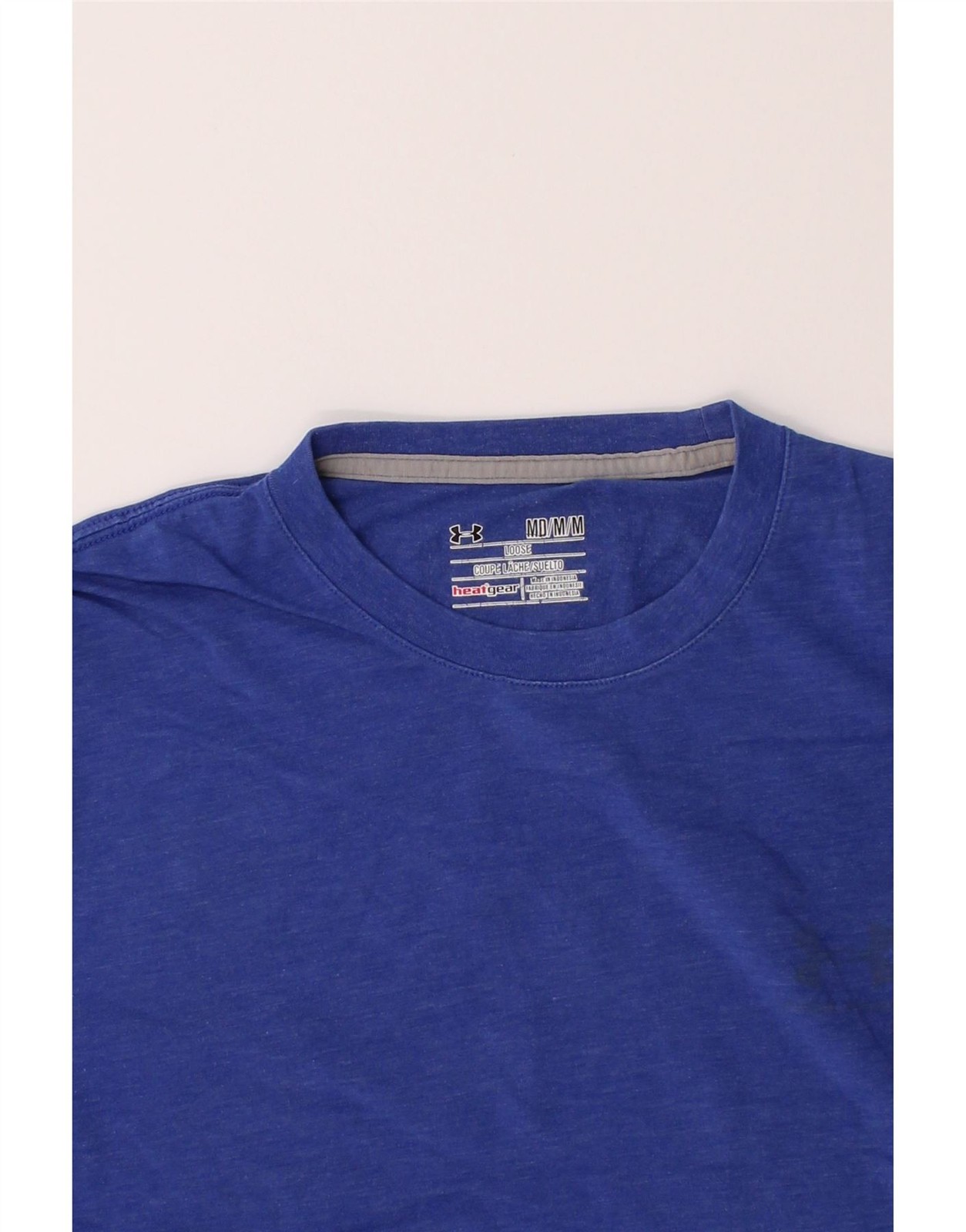 UNDER ARMOUR Mens Heat Gear T-Shirt Top Medium Blue DG61 thumbnail 3
